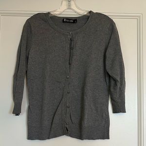 New York& Company gray cardigan sweater medium